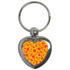 Floral Pattern Key Chains (heart)  by Valentinaart