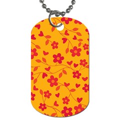 Floral pattern Dog Tag (One Side)