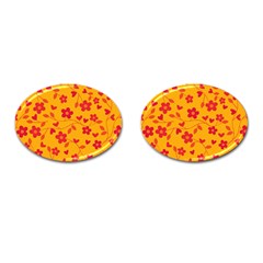 Floral pattern Cufflinks (Oval)