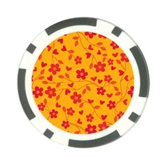 Floral pattern Poker Chip Card Guard