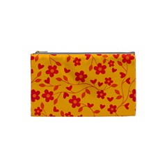 Floral pattern Cosmetic Bag (Small) 