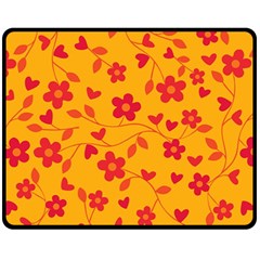 Floral pattern Fleece Blanket (Medium) 