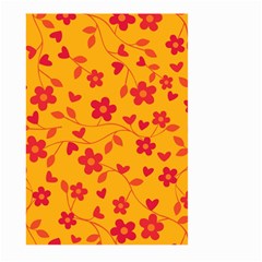 Floral Pattern Large Garden Flag (two Sides) by Valentinaart