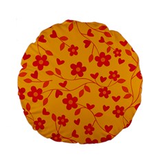 Floral pattern Standard 15  Premium Round Cushions