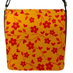 Floral pattern Flap Messenger Bag (S)