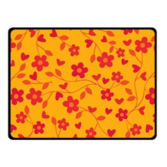 Floral pattern Double Sided Fleece Blanket (Small) 