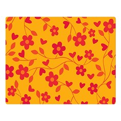 Floral pattern Double Sided Flano Blanket (Large) 