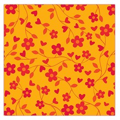 Floral pattern Large Satin Scarf (Square)