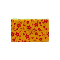 Floral pattern Cosmetic Bag (XS)