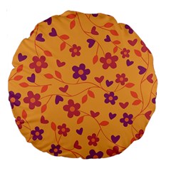 Floral Pattern Large 18  Premium Round Cushions by Valentinaart