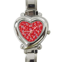 Floral Pattern Heart Italian Charm Watch by Valentinaart