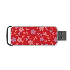 Floral Pattern Portable Usb Flash (two Sides) by Valentinaart