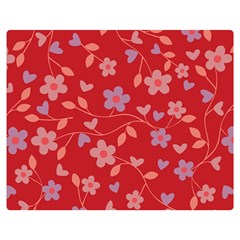 Floral Pattern Double Sided Flano Blanket (medium)  by Valentinaart