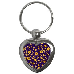 Floral Pattern Key Chains (heart)  by Valentinaart