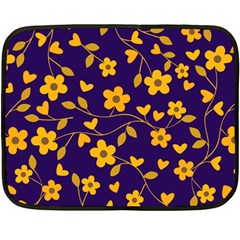 Floral Pattern Double Sided Fleece Blanket (mini)  by Valentinaart