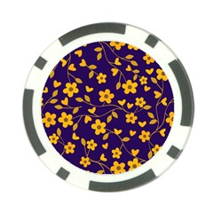 Floral Pattern Poker Chip Card Guard (10 Pack) by Valentinaart