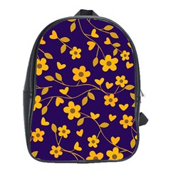 Floral Pattern School Bags (xl)  by Valentinaart