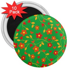 Floral Pattern 3  Magnets (10 Pack)  by Valentinaart