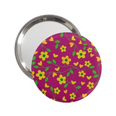 Floral Pattern 2 25  Handbag Mirrors by Valentinaart