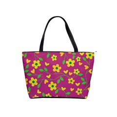 Floral Pattern Shoulder Handbags by Valentinaart