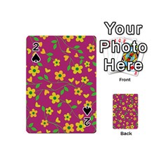 Floral Pattern Playing Cards 54 (mini)  by Valentinaart