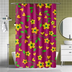 Floral Pattern Shower Curtain 48  X 72  (small)  by Valentinaart