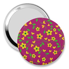 Floral Pattern 3  Handbag Mirrors by Valentinaart