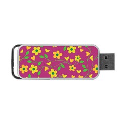 Floral Pattern Portable Usb Flash (one Side) by Valentinaart