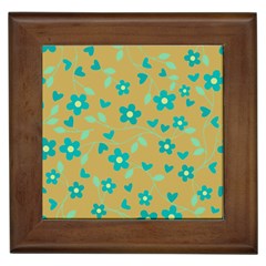 Floral Pattern Framed Tiles by Valentinaart