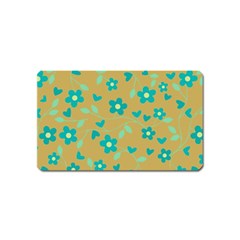 Floral Pattern Magnet (name Card) by Valentinaart