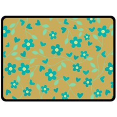 Floral Pattern Fleece Blanket (large)  by Valentinaart