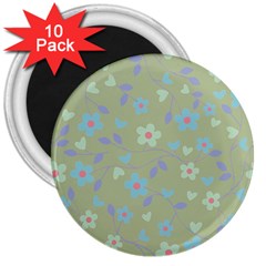 Floral Pattern 3  Magnets (10 Pack)  by Valentinaart