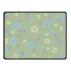 Floral Pattern Fleece Blanket (small) by Valentinaart