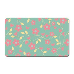 Floral Pattern Magnet (rectangular) by Valentinaart