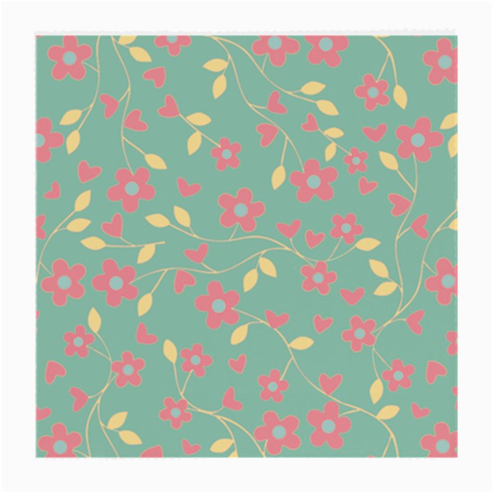 Floral pattern Medium Glasses Cloth (2-Side)