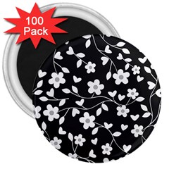 Floral Pattern 3  Magnets (100 Pack) by Valentinaart