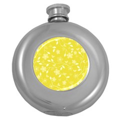 Floral Pattern Round Hip Flask (5 Oz) by Valentinaart