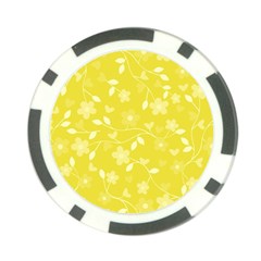 Floral Pattern Poker Chip Card Guard by Valentinaart