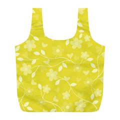 Floral Pattern Full Print Recycle Bags (l)  by Valentinaart