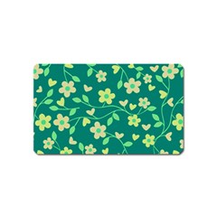 Floral Pattern Magnet (name Card) by Valentinaart