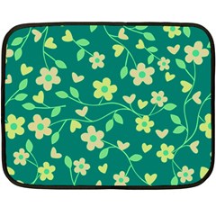 Floral Pattern Double Sided Fleece Blanket (mini)  by Valentinaart