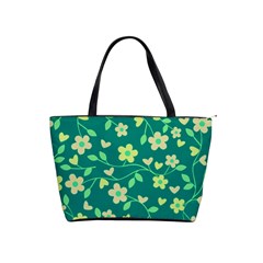 Floral Pattern Shoulder Handbags by Valentinaart