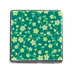 Floral pattern Memory Card Reader (Square) Front