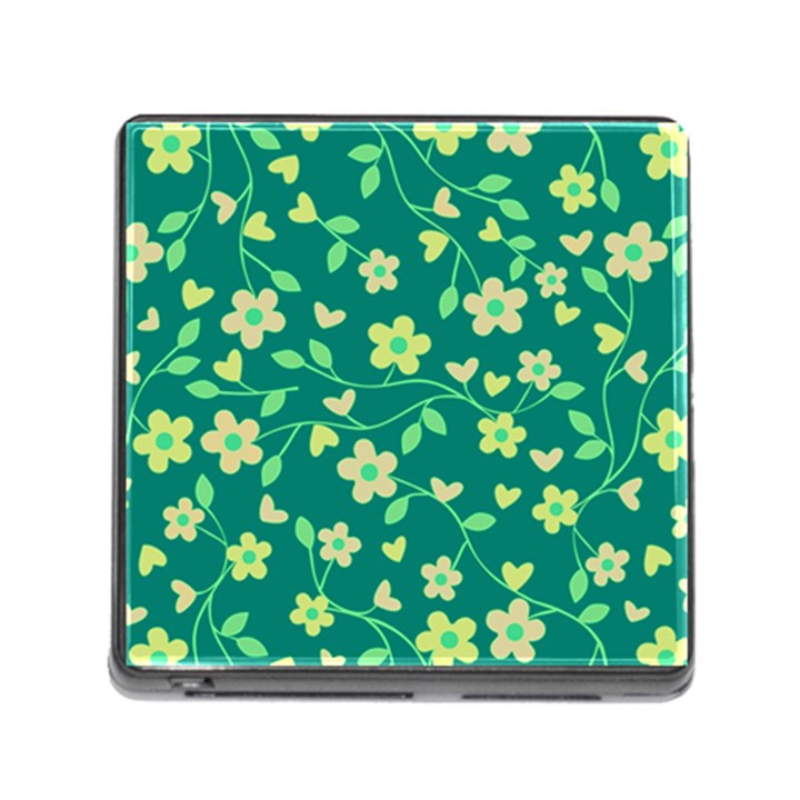 Floral pattern Memory Card Reader (Square)