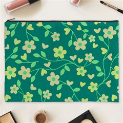 Floral Pattern Cosmetic Bag (xxxl)  by Valentinaart