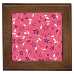 Floral Pattern Framed Tiles by Valentinaart