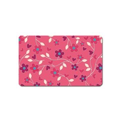 Floral Pattern Magnet (name Card) by Valentinaart