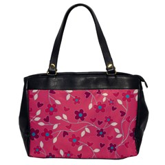 Floral Pattern Office Handbags by Valentinaart