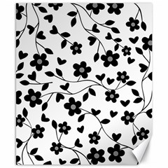 Floral Pattern Canvas 8  X 10  by Valentinaart