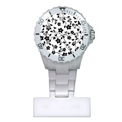 Floral Pattern Plastic Nurses Watch by Valentinaart